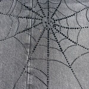 ZARA Women’s Jeans with Rhinestones Spider Web size 6